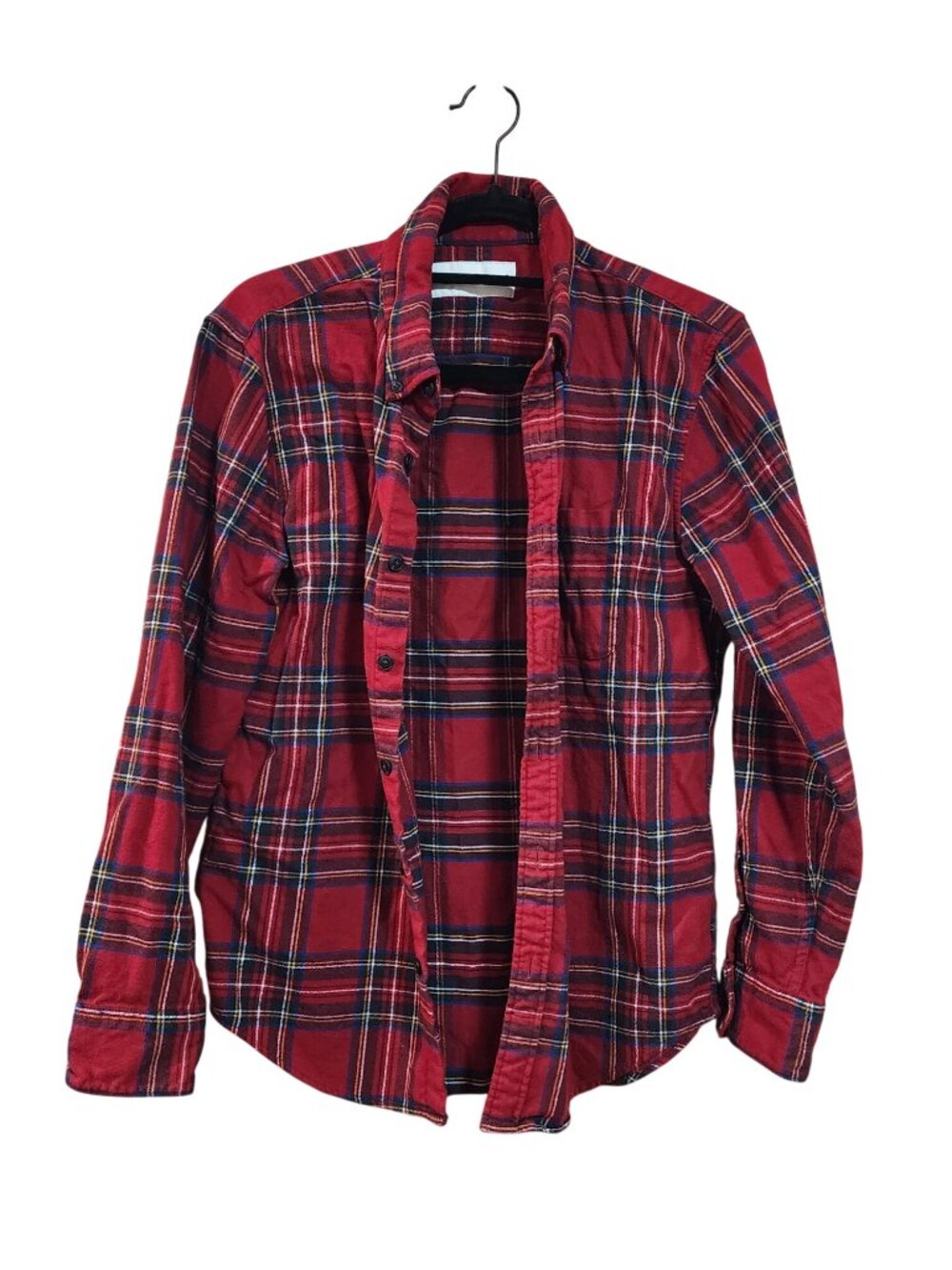 Abercrombie & Fitch Soft A&F Flannel Button Shirt Red Plaid Mens Size Medium